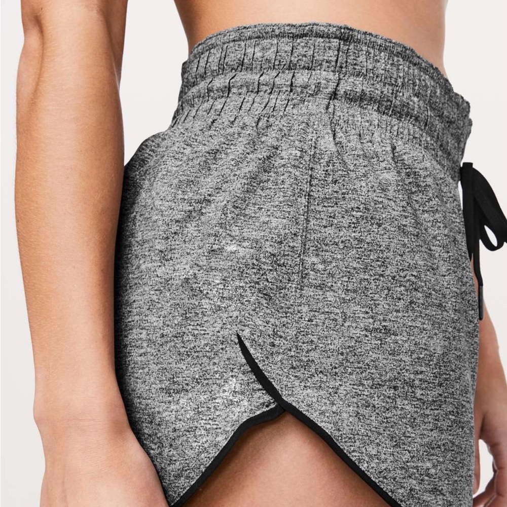 Lululemon Choose A Side Shorts in the Heather Lux Multi Black/Black colorway